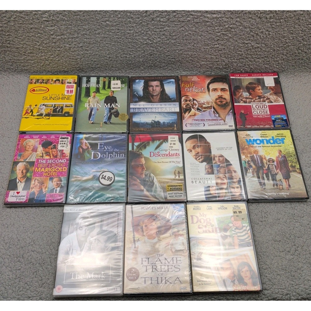 DVD Bundle Lot Of 13 Movies Drama Action Suspense Comedy Family Braveheart New